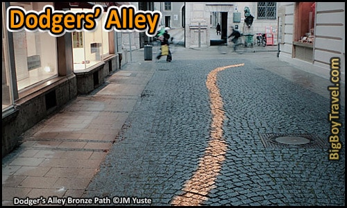 Free Munich Walking Tour Map Old Town - Druckebergergasse Viscardigasse Dodgers Alley Bronze Bricks