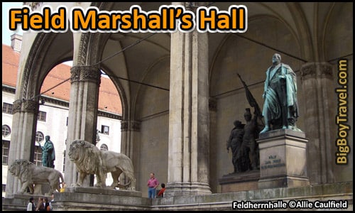 Free Munich Walking Tour Map Old Town - Feldherrnhalle Statues Field Marshalls Hall