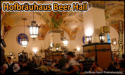 Free Munich Walking Tour Map Old Town - Hofbrauhaus Keller Beer Hall Inside Ceiling