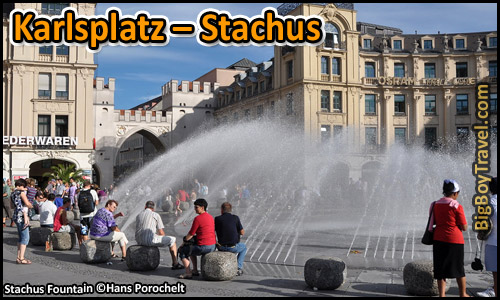 Free Munich Walking Tour Map Old Town - Karlsplatz Stachus Fountain