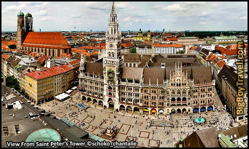 Free Munich Walking Tour Map Old Town - Saint Peter's Church Alter Peterskirche Tower View
