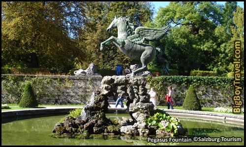 Free Salzburg Walking Tour Map Old Town - Mirabell Palace Gardens Horse Fountain