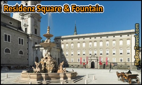 Free Salzburg Walking Tour Map - Residenz Square Fountain