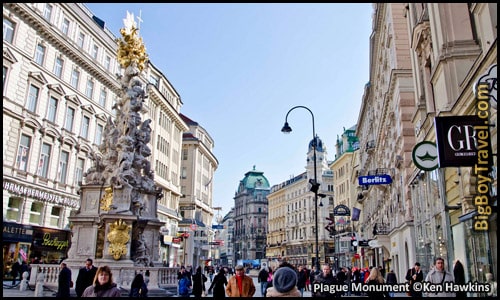 Free Vienna Walking Tour Map Old Town Austria - Graben Shopping Plague Monument