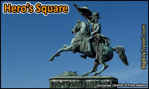 Free Vienna Walking Tour Map Old Town Austria - Hero's Square Heldenplatz Archduke Charles Hourse Statue