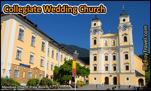 Salzburg Sound of Music Movie Film locations Tour Map - Mondsee Collegiate Church Wedding Processional
