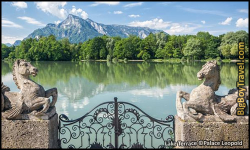 Salzburg Sound of Music Movie Film locations Tour Map - Palace Leopold Von Trapp Mansion Lake Terrace