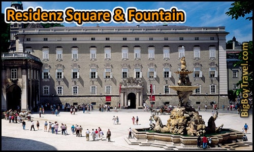 Salzburg Sound of Music Movie Film locations Tour Map - Residenz Square Horse Fountain