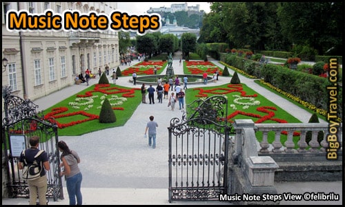 Salzburg Sound of Music Movie Film locations Tour Map - Do Ri Me Music Note Steps Song Scene
