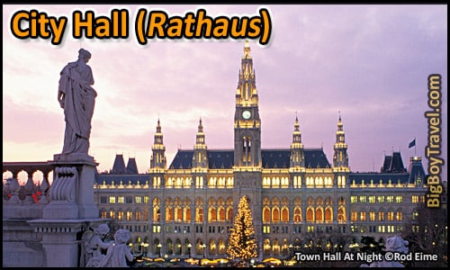 Vienna Ringstrasse Tram Tour Map - Town Hall Rathaus