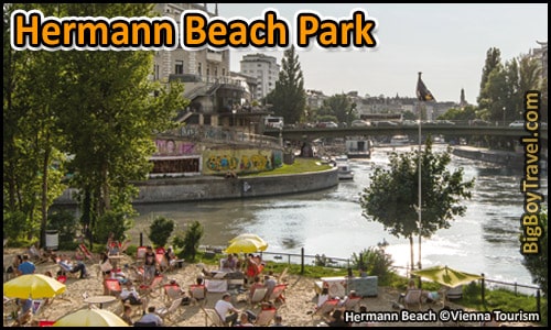 Vienna Ringstrasse Tram Tour Map - Danube River Hermann Beach Park Bar