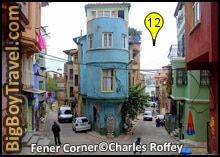 istanbul golden horn walking tour map, the Red Castle, Fener corner, Greek Neighborhood