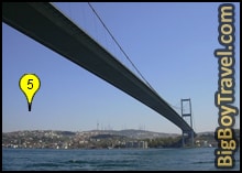 istanbul bosphorus river tour, cruise map, bridge