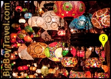 istanbul grand bazaar walking tour map, lamps