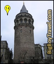 istanbule new town walking tour map, galata tower