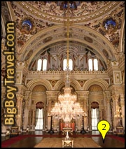 istanbule new town walking tour map, dolmabahce palace Ambassador's cememonial Hall