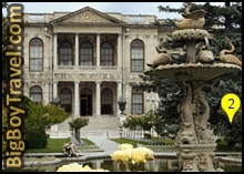 istanbule new town walking tour map, dolmabahce palace