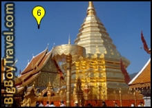 Getting To Wat Doi Suthep From Chiang Mai Map, Golden Chedi