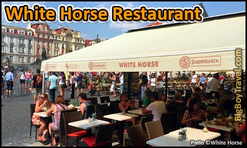 Free Prague Walking Tour Map Old Town Square Stare Mesto - White Horse Restaurant
