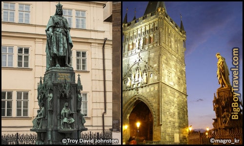 Saint Charles Bridge Free Walking Tour Map Prague - Karlov Most Knights of the Cross Square Statue