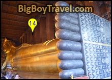 Bangkok Walking Tour Map Old Town, Reclining Buddha Feet Symbols Wat Pho