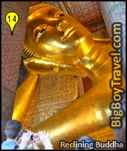 Bangkok Walking Tour Map Old Town, Temple of the Reclining Buddha Wat Pho