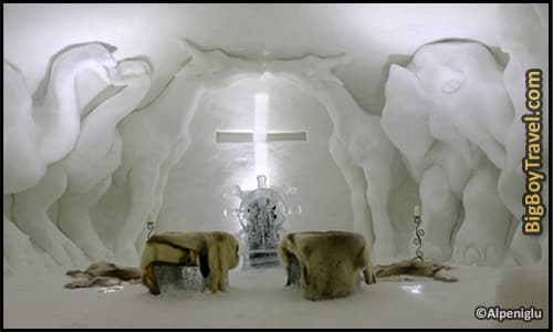 Best Ice Hotels In The World, Alpeniglu Austria Ice Chapel