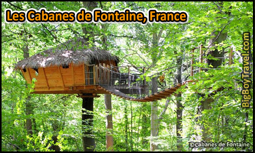 Best Treehouse Hotels In The World, Top 10, Les Cabanes de Fontaine France