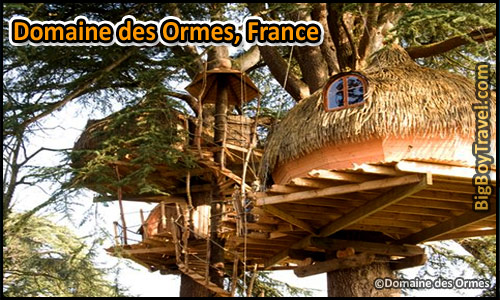 Best Treehouse Hotels In The World, Top 10, Domaine des Ormes France