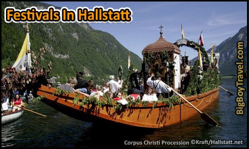 Top 10 Things To Do In Hallstatt Austria - Best Festivals Corpus Christi Decorated Lake Boat Procession