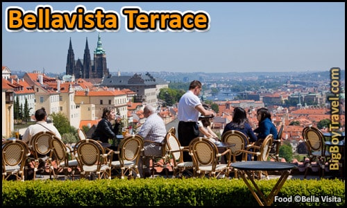 Free Little Quarter Walking Tour Map Prague - Lesser Town Bellavista Terrace Restaurant