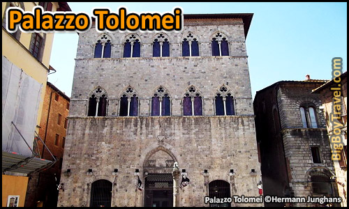 Free Siena Walking Tour Map - Palazzo Tolomei Piazza Oldest House Gothic