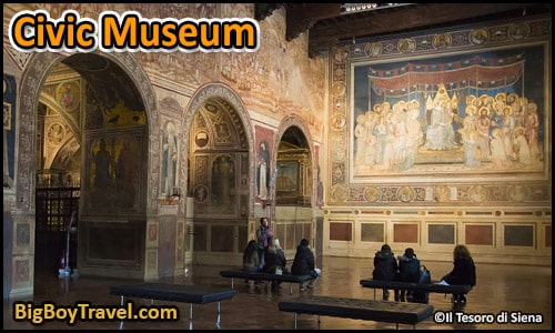Free Siena Walking Tour Map - Palazzo Pubblico City Hall of Peace Civic Museum