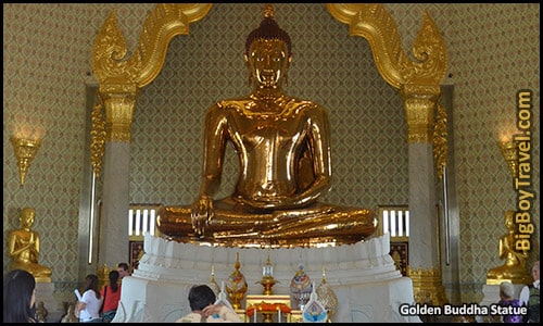 Bangkok free chinatown walking tour map Yaowarat - Temple of the Golden Buddha Statue Wat Traimit