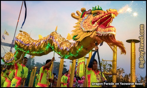 Chinese New Year In Bangkok Thailand Event schedule - Dragon Parade Dancers Yaowarat road