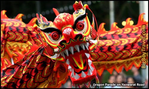 Chinese New Year In Bangkok Thailand Event schedule - Dragon Parade Dancers Yaowarat road