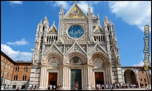 Free Siena Walking Tour Map - Siena Cathedral Duomo Facade Exterior