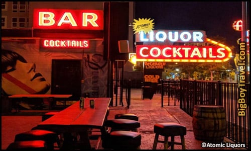 Free Downtown Las Vegas Walking Tour Map Fremont Street - Atomic Liquors Bar Oldest In Las Vegas