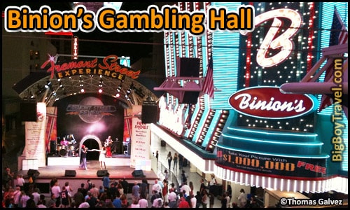 Free Downtown Las Vegas Walking Tour Map Fremont Street Binions Gambling Hall