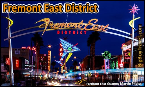 Free Downtown Las Vegas Walking Tour Map Fremont Street - Fremont East District Neon Signs