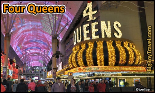 Free Downtown Las Vegas Walking Tour Map Fremont Street Four Queens Casino