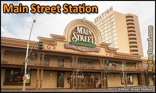 Free Downtown Las Vegas Walking Tour Map Fremont Street - Main Street Station Casino
