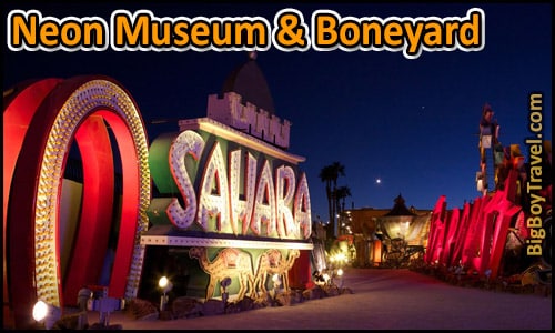 Free Downtown Las Vegas Walking Tour Map Fremont Street - Neon Museum & Boneyard