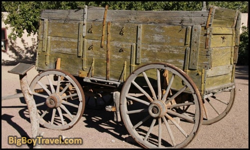 Free Downtown Las Vegas Walking Tour Map Fremont Street - old mormon mission fort wagon