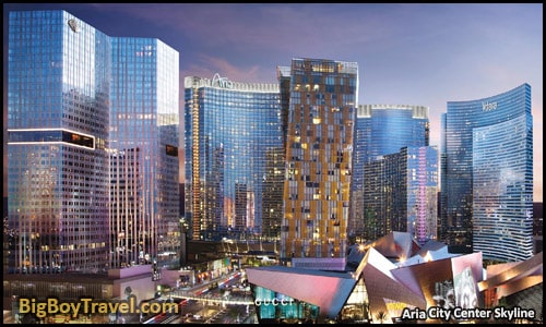 Free Las Vegas Strip Walking Tour Map Casino Guide - Aria City Center Hotel Skyline Towers