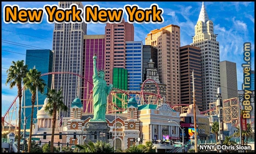 Free Las Vegas Strip Walking Tour Map Casino Guide - New York New York NYNY Skyline Statue of Liberty