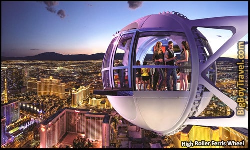 Free Las Vegas Strip Walking Tour Map Casino Guide - The linq promenade high roller ferris wheel