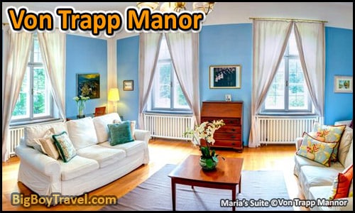 Salzburg Sound of Music Tour Movie Film locations Tour Map - Von Trapp Villa Mansion Real Family Home Maria's Room