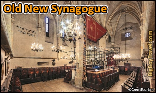 Free Prague Jewish Quarter Walking Tour Map Kosher Josefov - Old New Synagogue interior