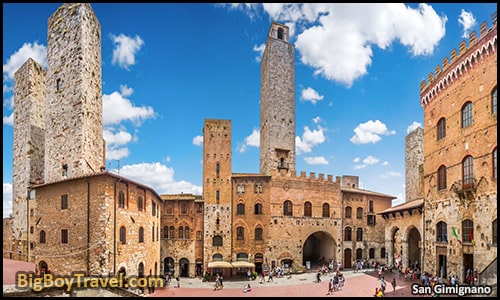 Top day trips from Siena Italy best side trips without a car - San Gimignano medieval tower city